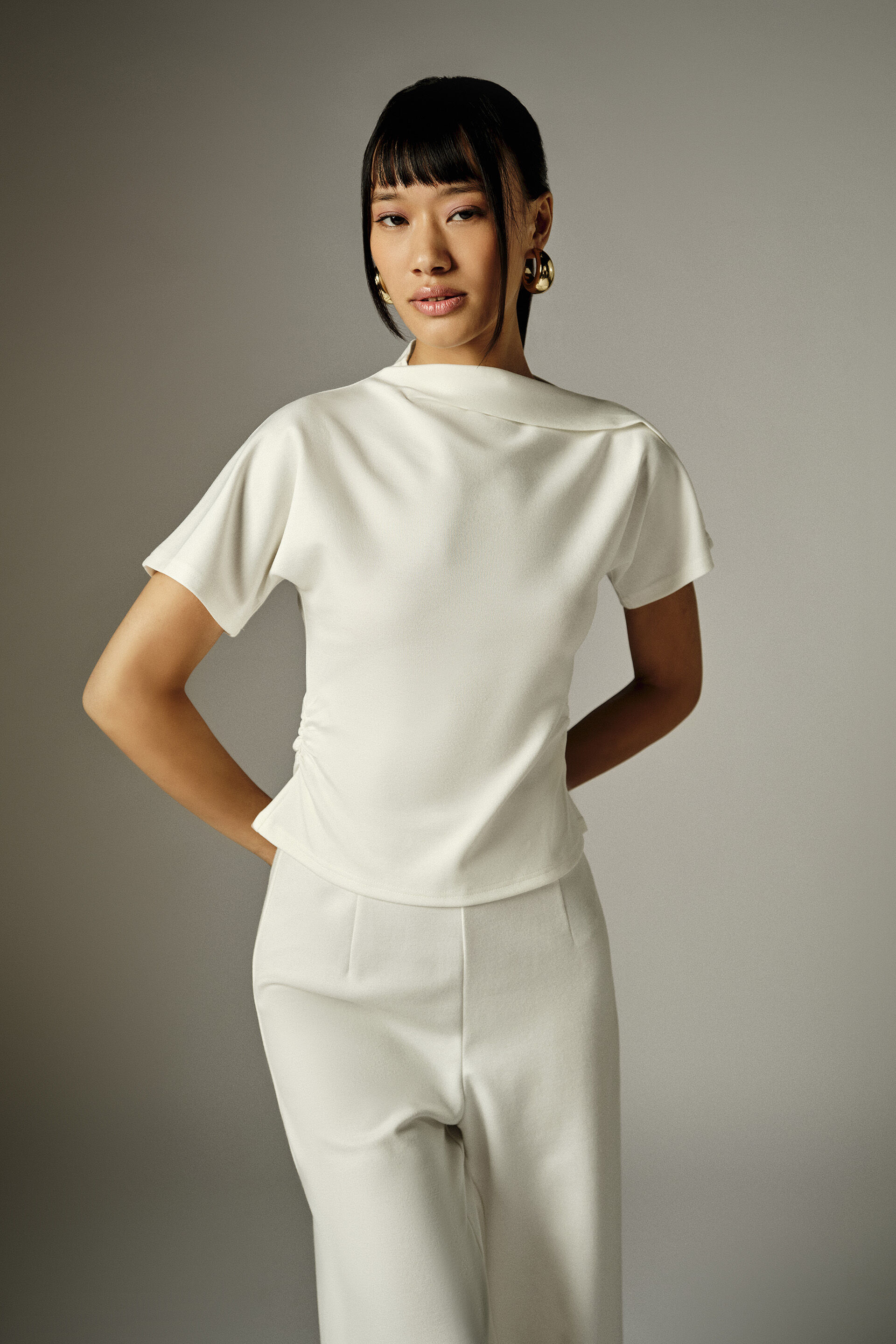 Kayla Off-White Top, White, image 2